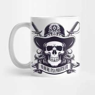 Pirate skull. "Yo Ho Ho, It's a Pirate's Life" Mug
